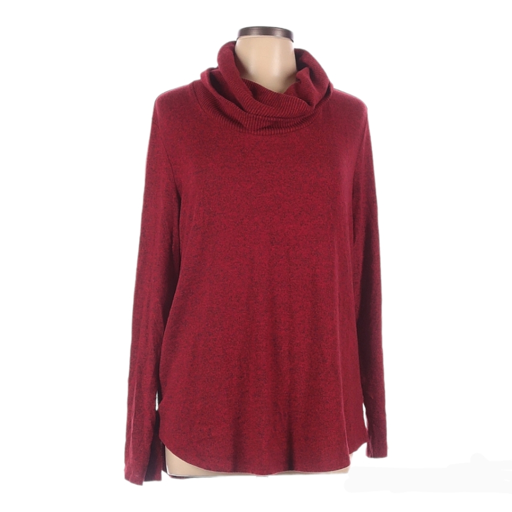 Apt 9 Cowl Neck Pull Over Sweater Red Size XXL Like New